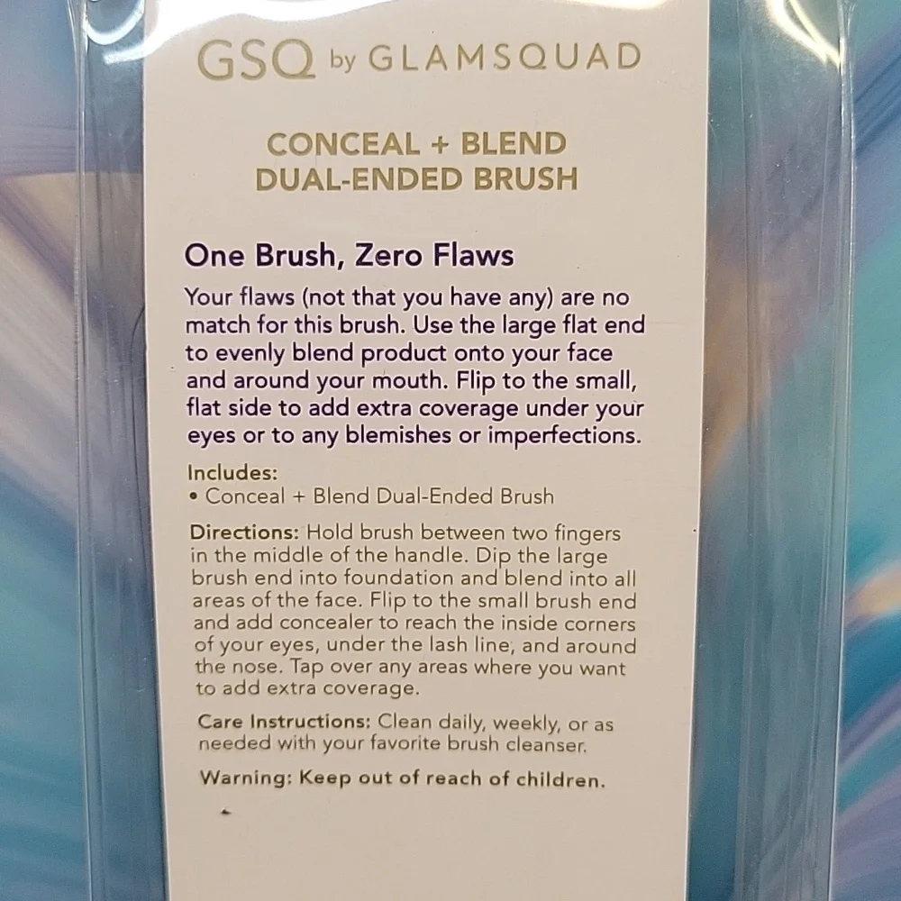 GSQ by GLAMSQUAD Conceal & Blend Dual-Ended Brush New